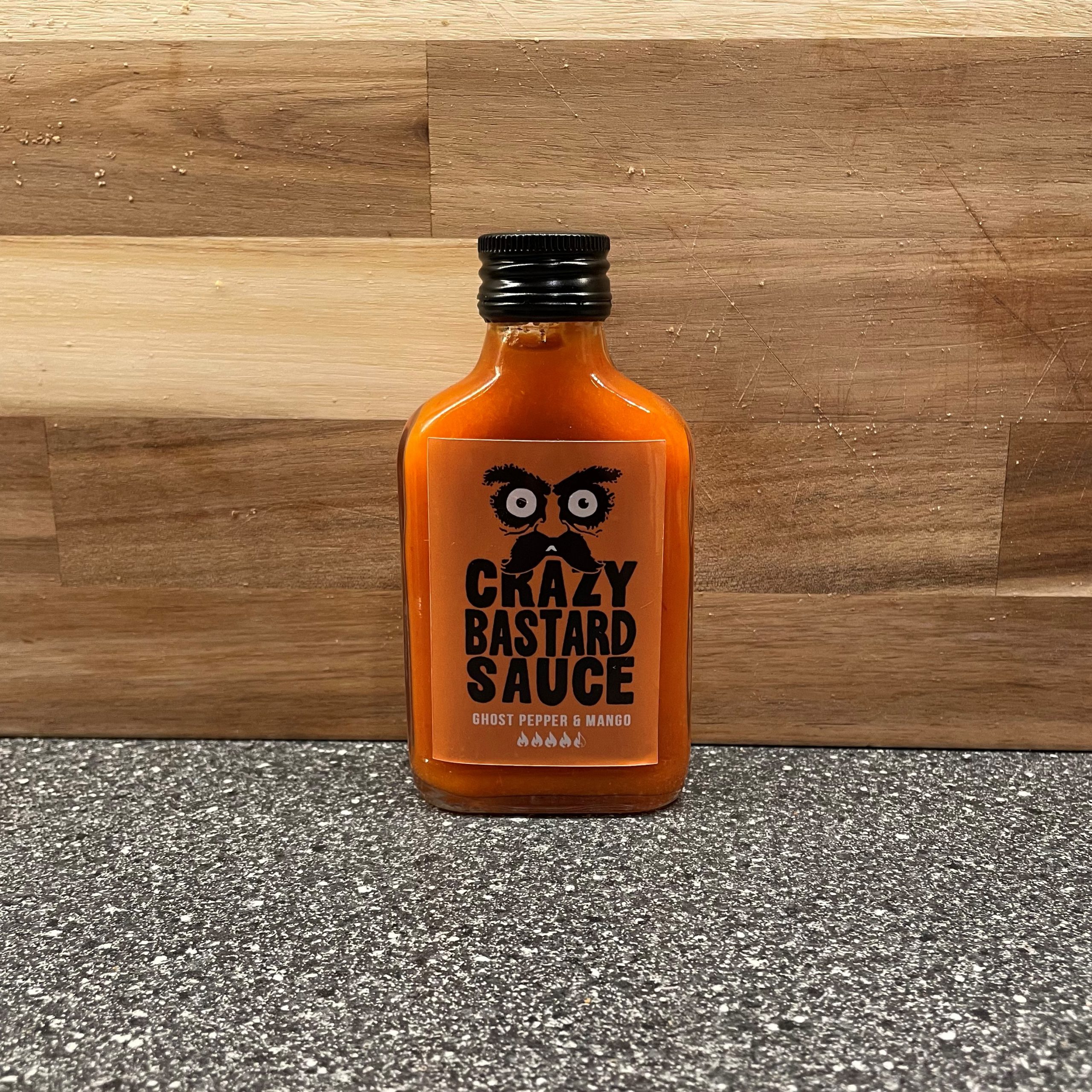 Crazy Bastard Sauce Ghost Pepper & Mango (Orange Label)